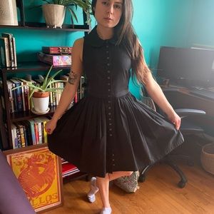 Michael Kors Schoolgirl collar button front swing dress